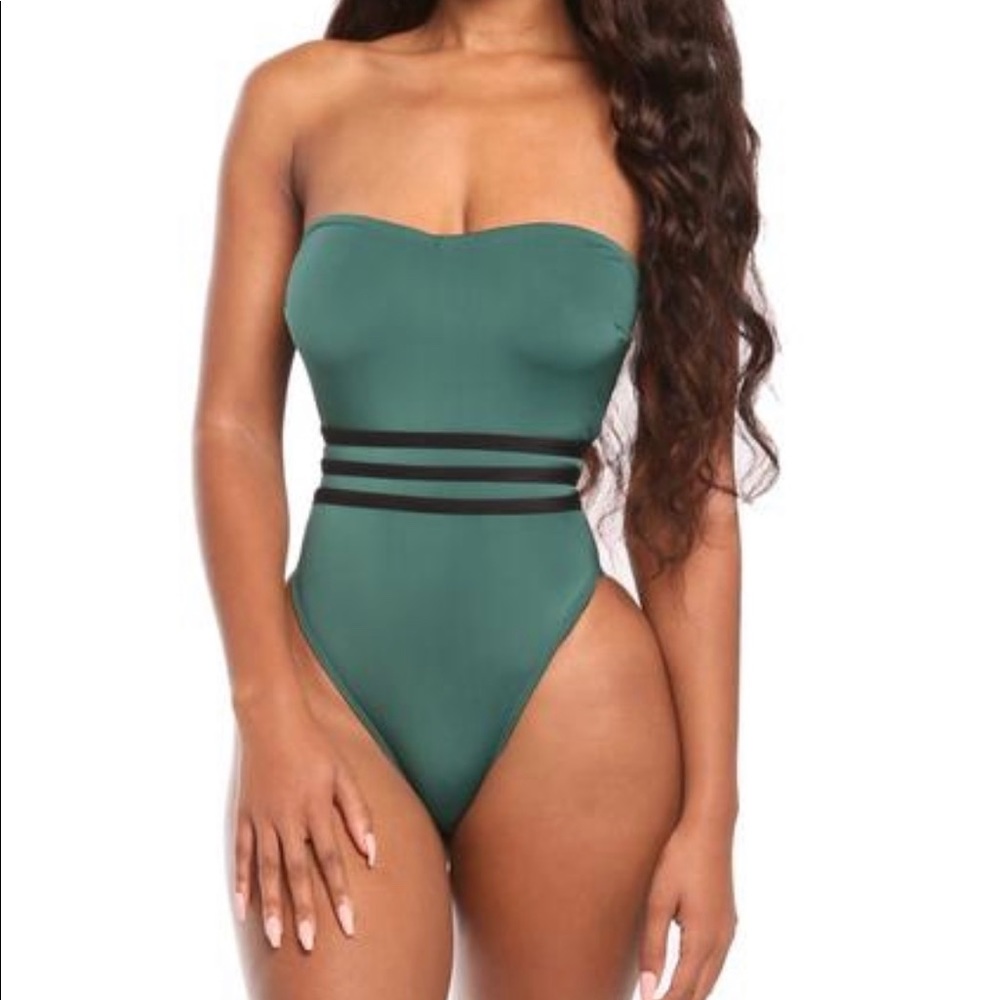 Strapless One Piece Swimsuit